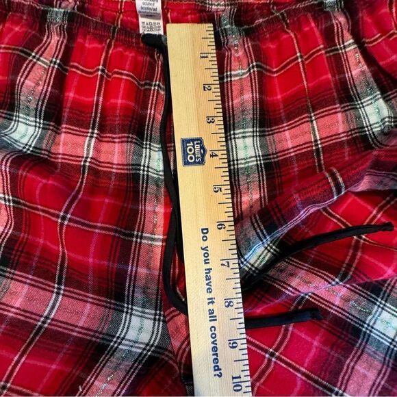 Victoria’s Secret Red Plaid Flannel Pajama Set Size Large - Picture 9 of 13